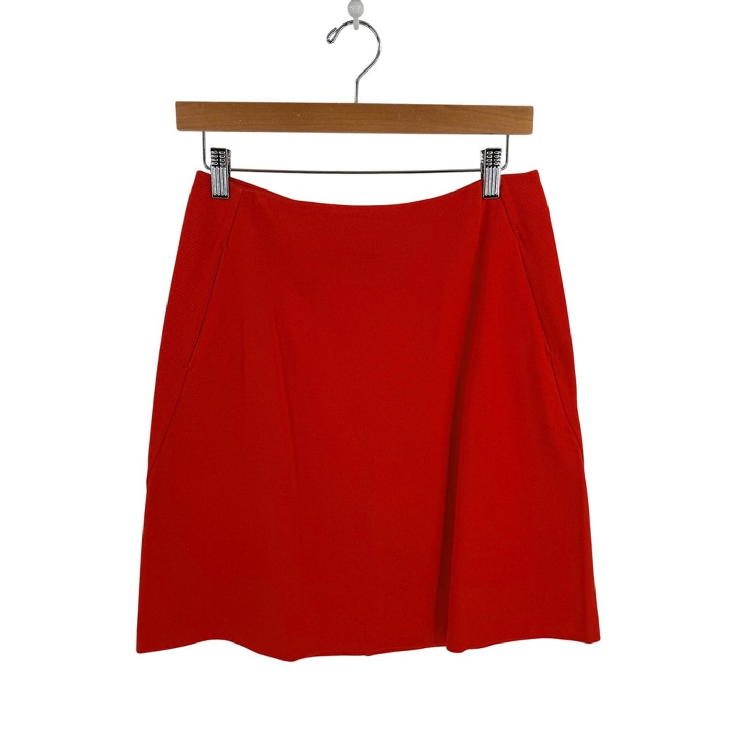 Cabi NWT Fiery Red Ponte A-Line Skirt Size 4 Red Bold Vibrant Classic Chic