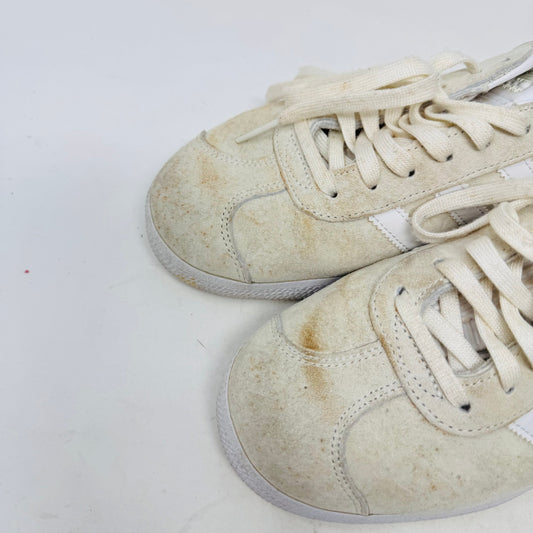 Adidas Gazelle Suede Sneakers Women’s Size 7.5 Beige White Classic Retro Shoes