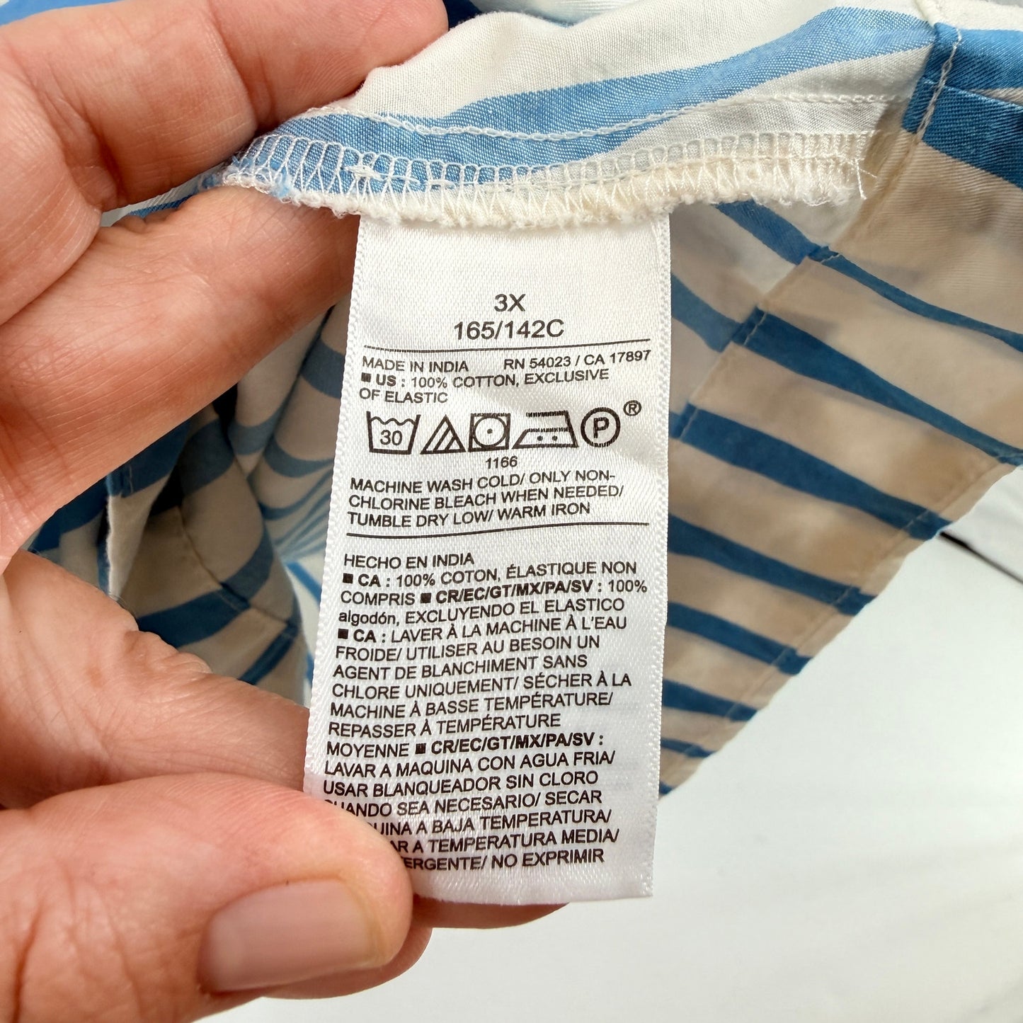 Old Navy Striped Sundress Blue White 3X Tiered Pockets Coastal Summer