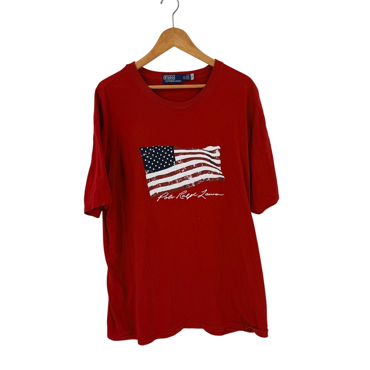 Polo Ralph Lauren American Flag Graphic T-Shirt Red 1XB Patriotic USA