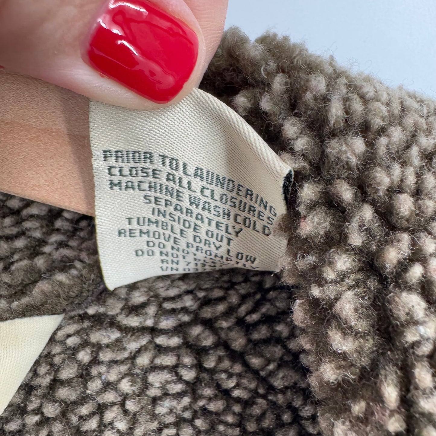 Vintage L.L. Bean Brown Faux Suede Sherpa Lined Vest Button Front Size M Cozy