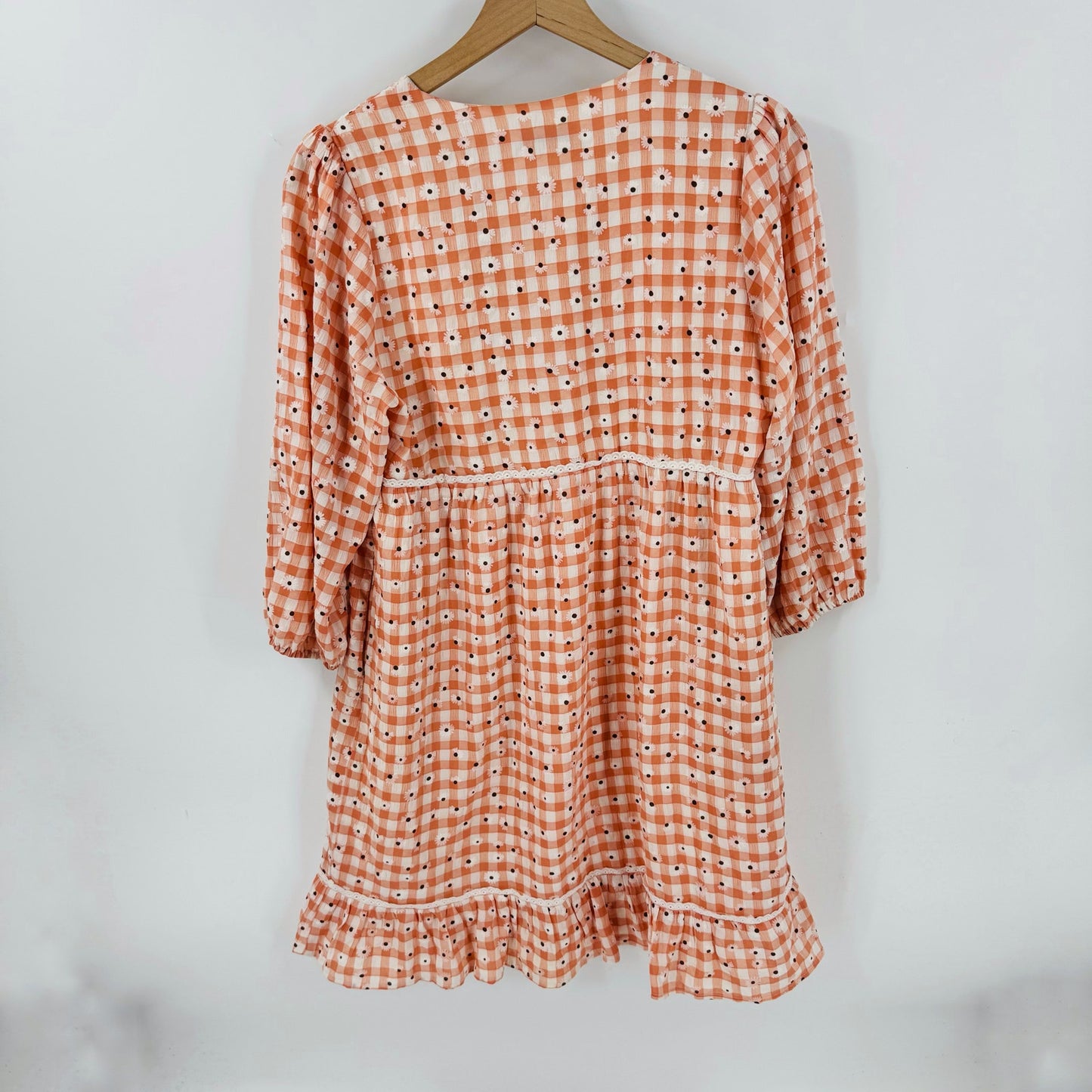 Greylin Collection Dorothy Daisy Gingham Mini Dress Women’s Size Large