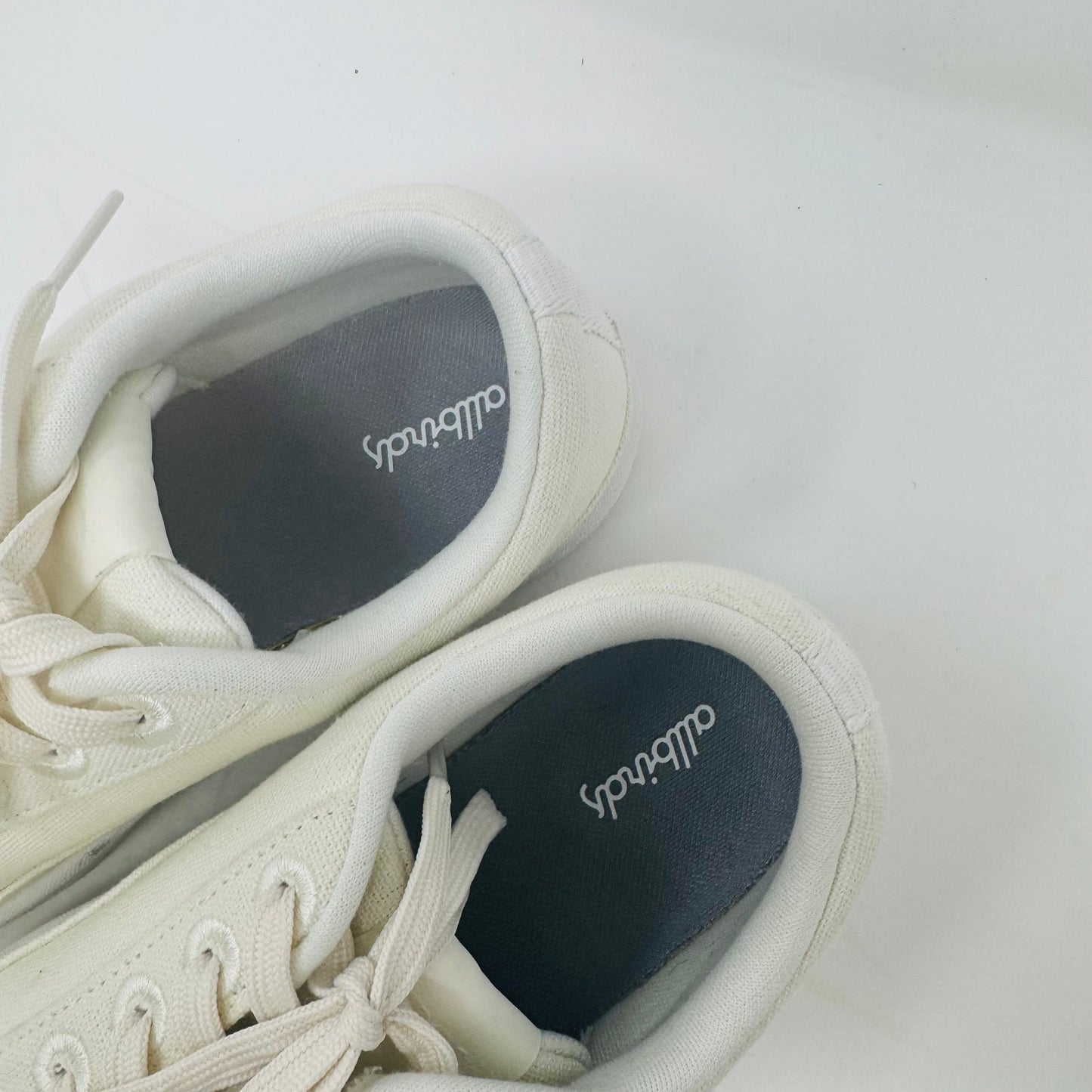 Allbirds Canvas Pacers Sneakers White Eco-Friendly Casual Shoes Lace Up Size 7