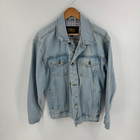 Vintage Cobra Light Wash Denim Jacket 100% Cotton Women’s Small