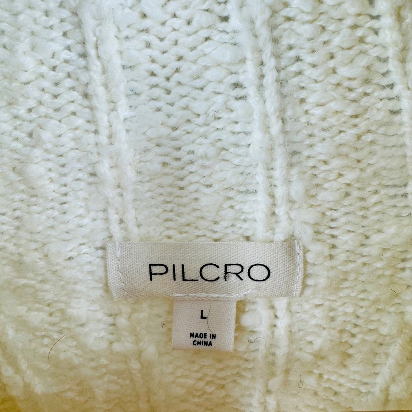 Pilcro Anthropologie Chunky Knit Fair Isle Turtleneck Cream Size L Cozy Cottage
