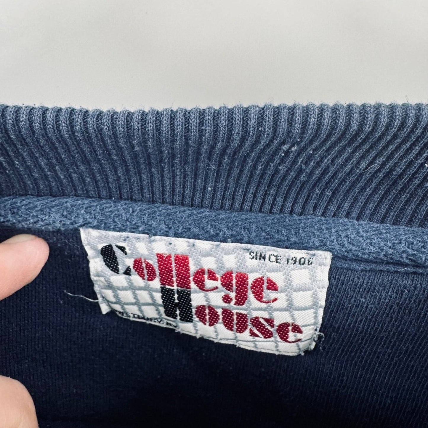 College House B-2 Spirit Graphic Sweatshirt Navy‎ Blue XXL Men