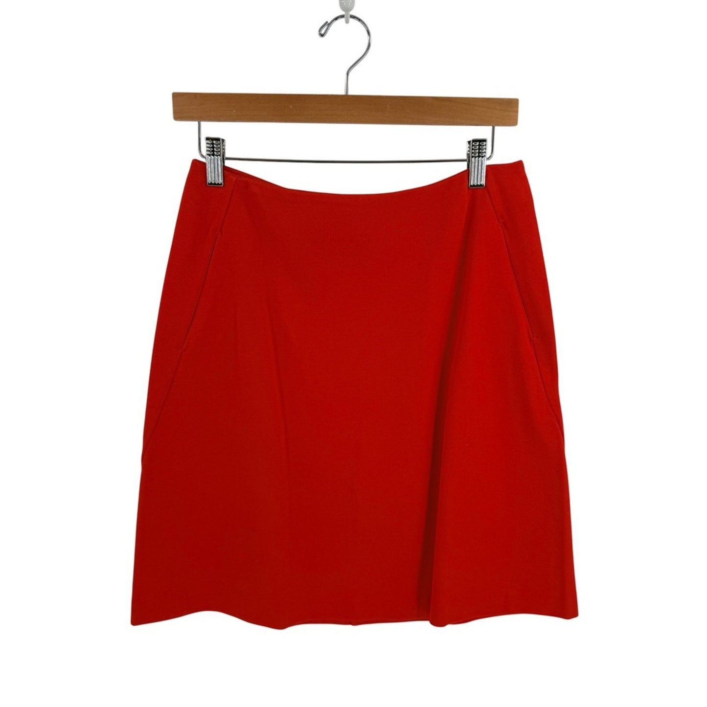 Cabi NWT Fiery Red Ponte A-Line Skirt Size 4 Red Bold Vibrant Classic Chic