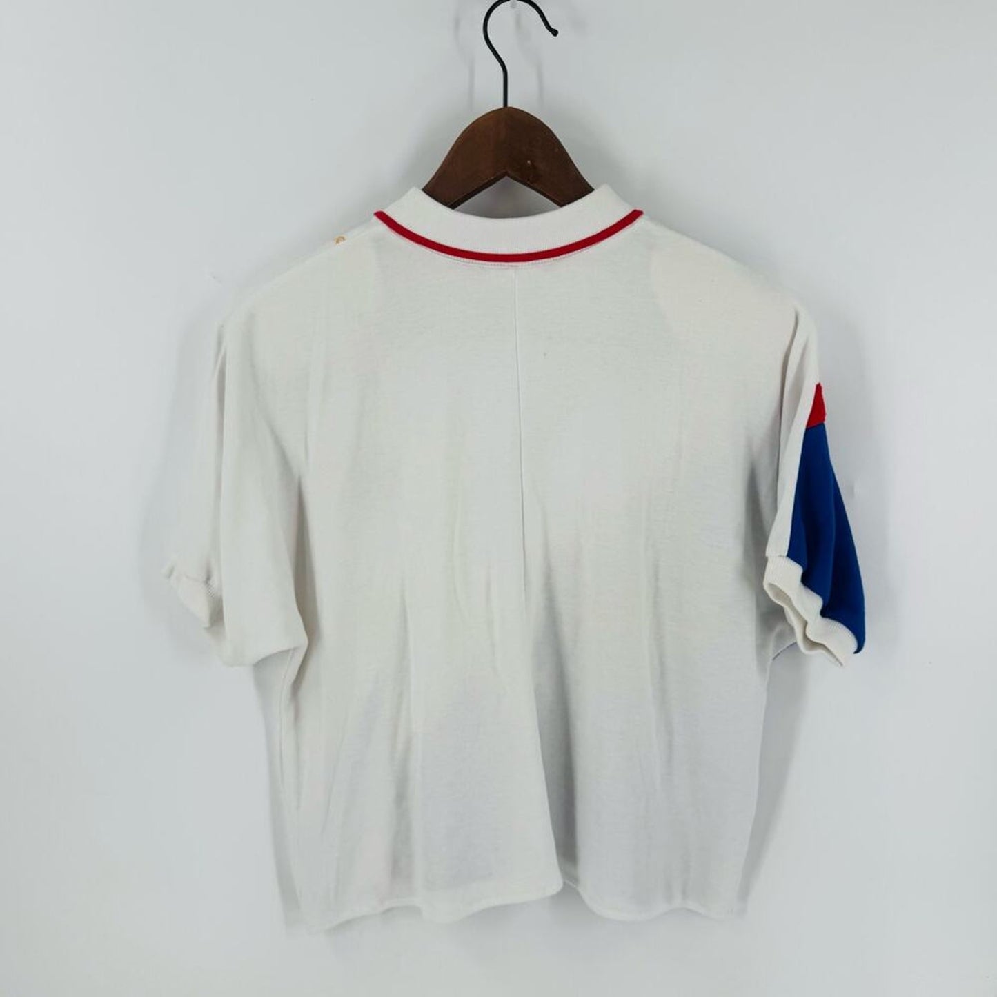 Vintage‎ Nautical Polo Shirt White Petite Large Vintage Anchor Embroidered Top