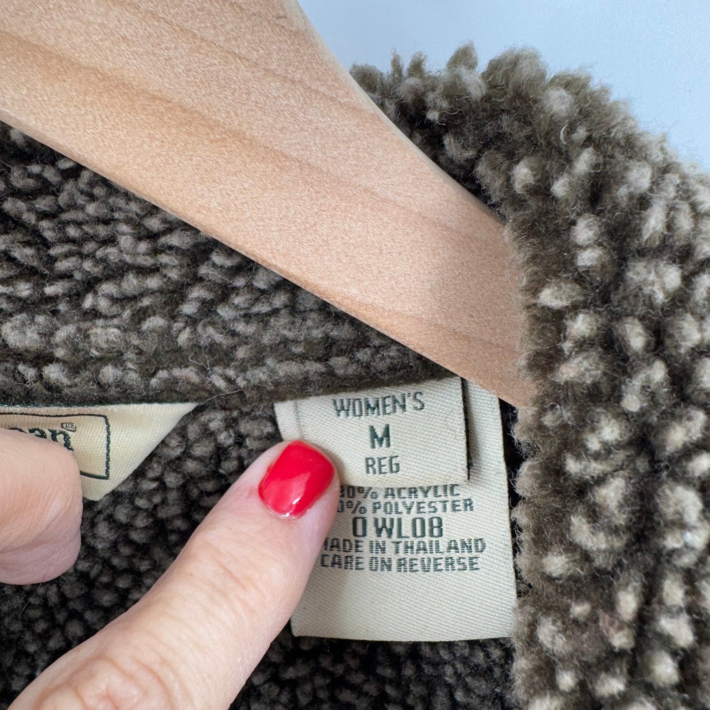 Vintage L.L. Bean Brown Faux Suede Sherpa Lined Vest Button Front Size M Cozy