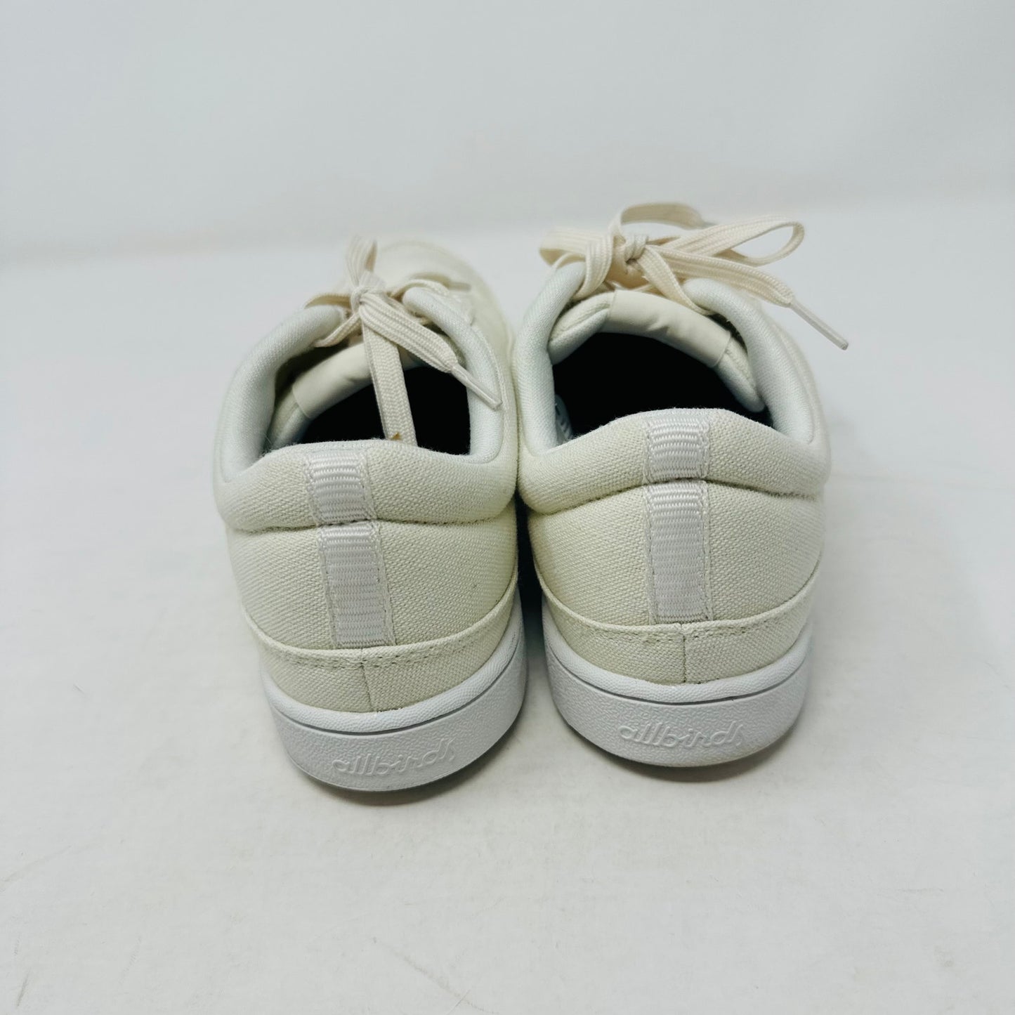 Allbirds Canvas Pacers Sneakers White Eco-Friendly Casual Shoes Lace Up Size 7