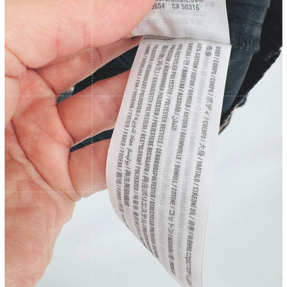 Abercrombie & Fitch Dark Floral Square Neck Corset Romantic Long Sleeve Top Large