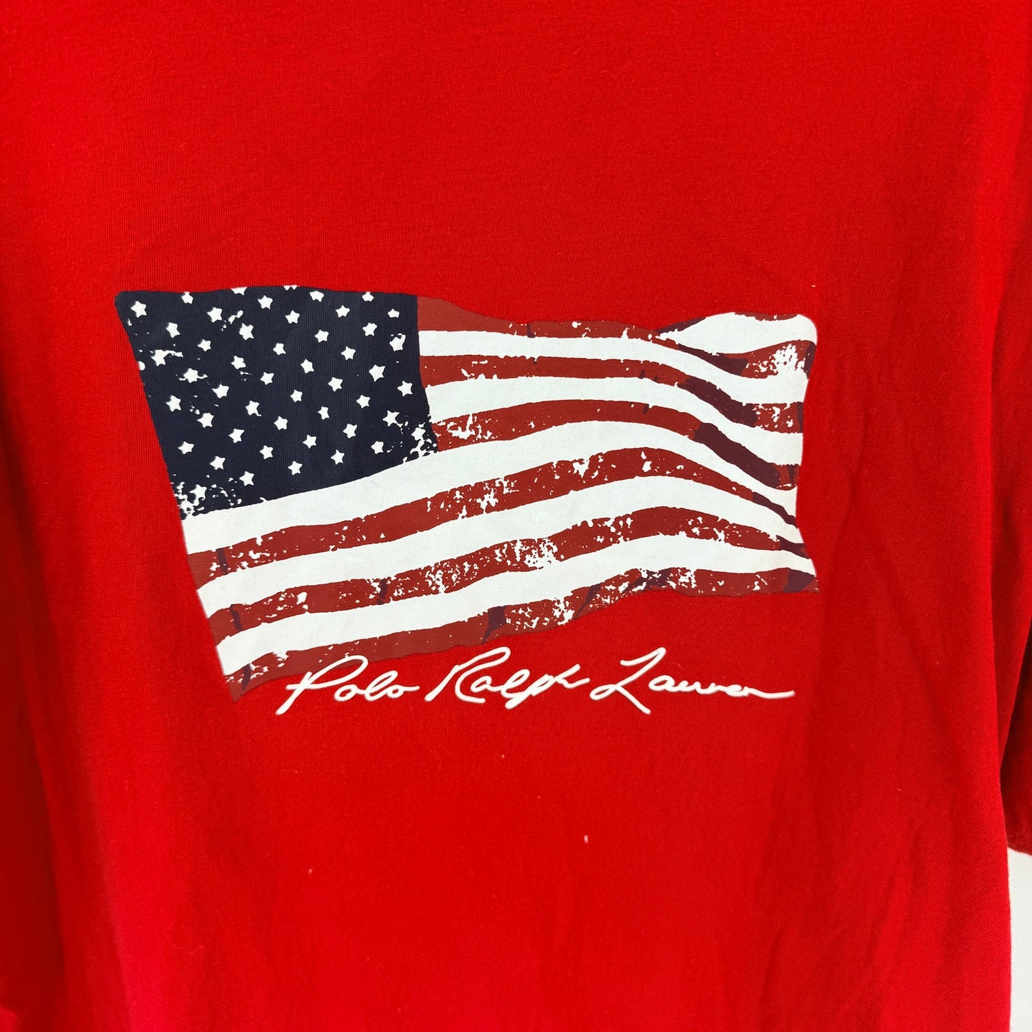 Polo Ralph Lauren American Flag Graphic T-Shirt Red 1XB Patriotic USA