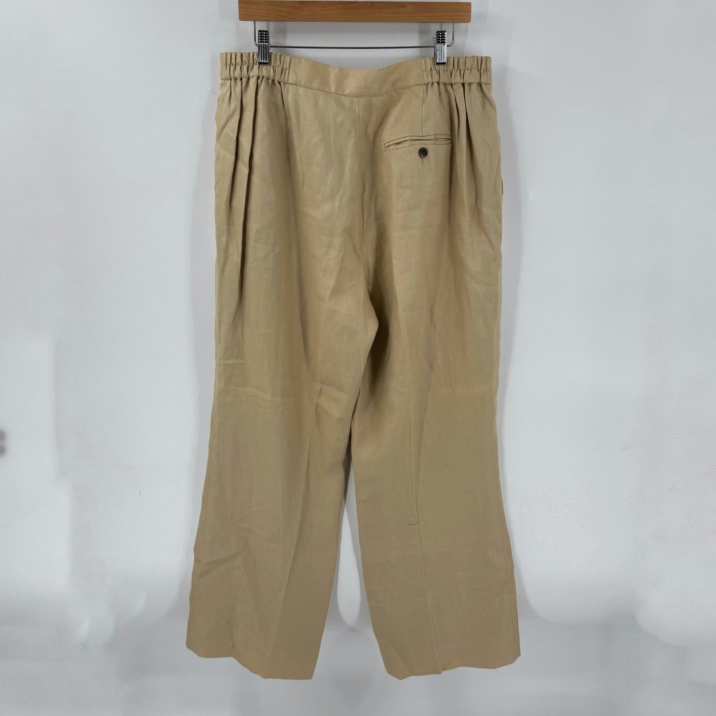 Lauren Ralph Lauren Women’s 16W Beige Linen Blend Wide Leg Pants