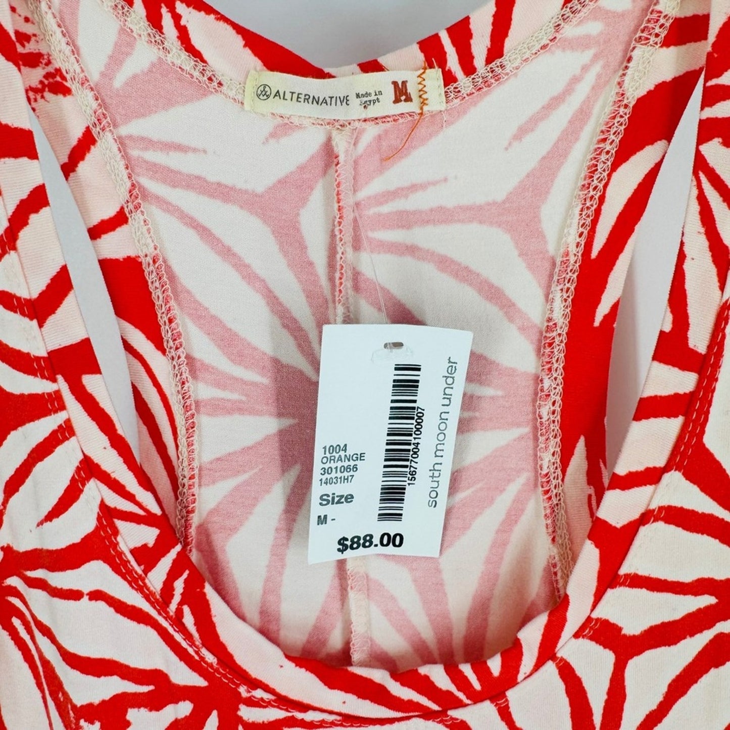 Alternative South Moon Under Pink Red Geometric Print Maxi Dress Size M NWT Boho