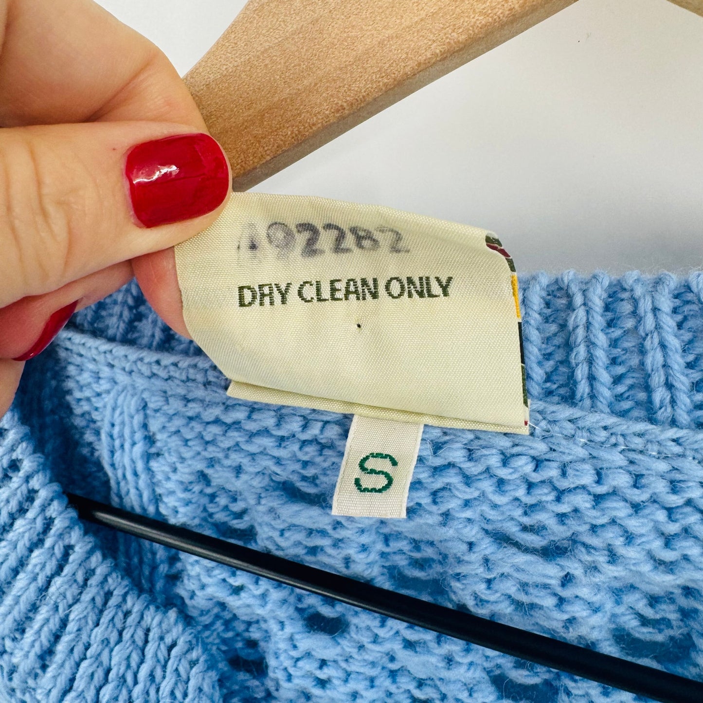 Kilronan Knitwear Irish Merino Wool Blue Aran Cardigan Buttons Small Fisherman