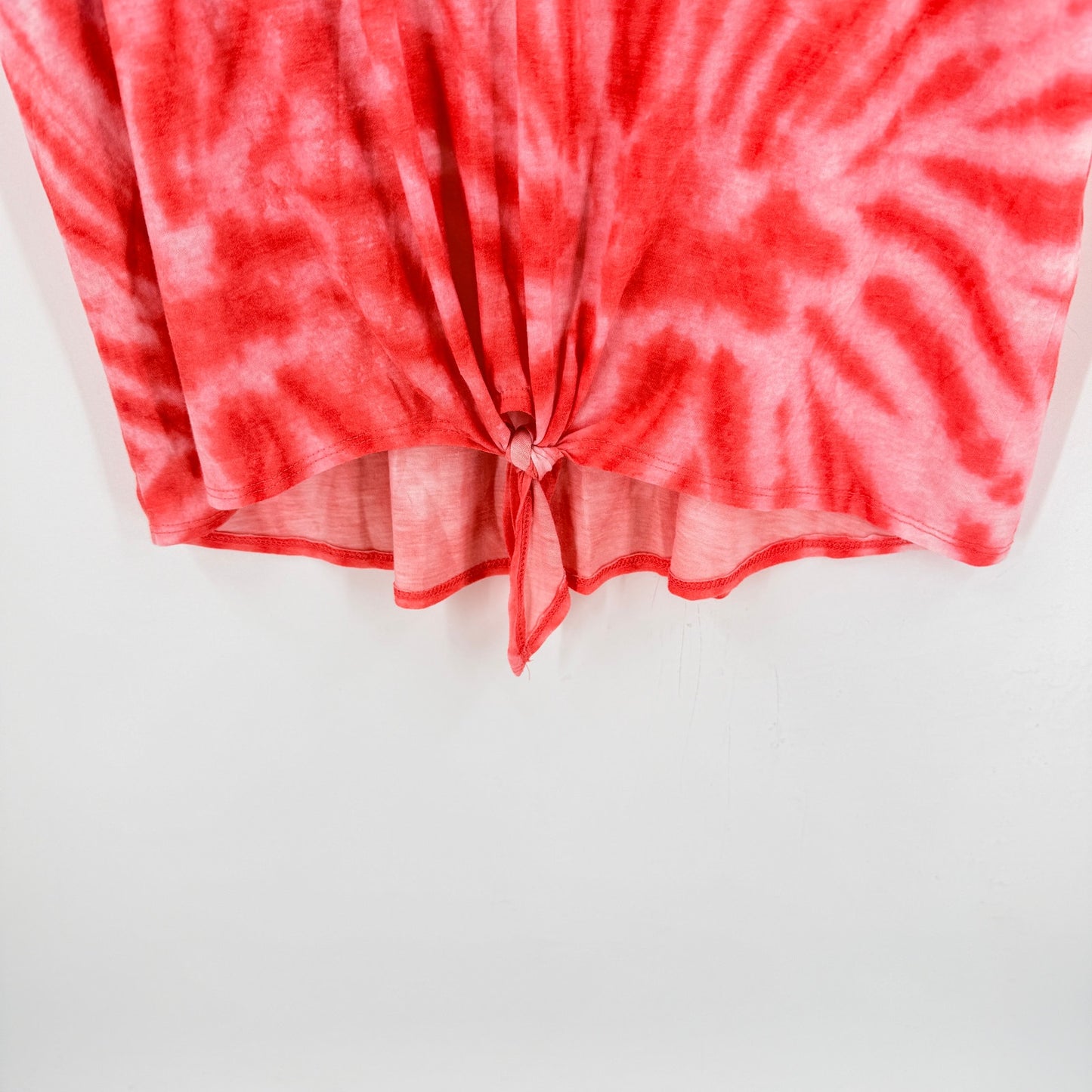 Fifth Sun Tie Front Tee Red White Blue Tie Dye XXL Americana Summer