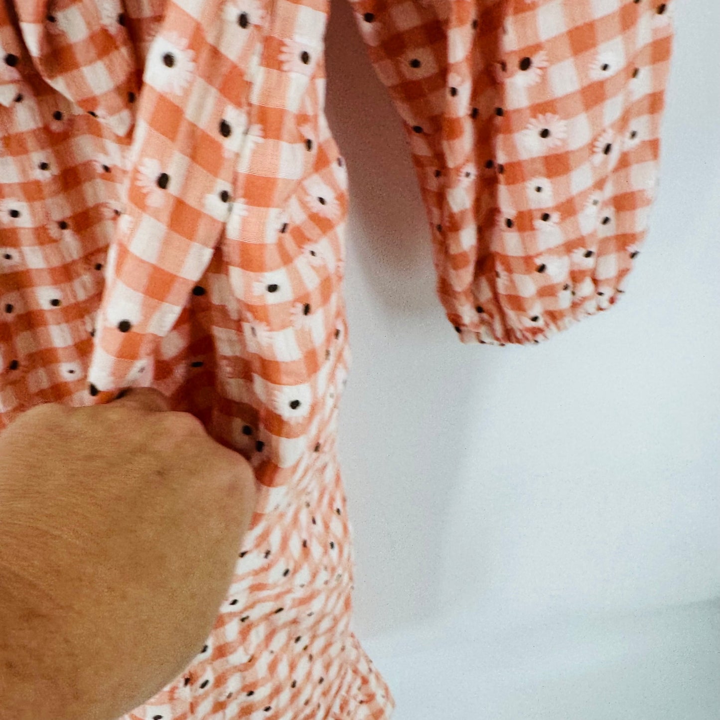 Greylin Collection Dorothy Daisy Gingham Mini Dress Women’s Size Large