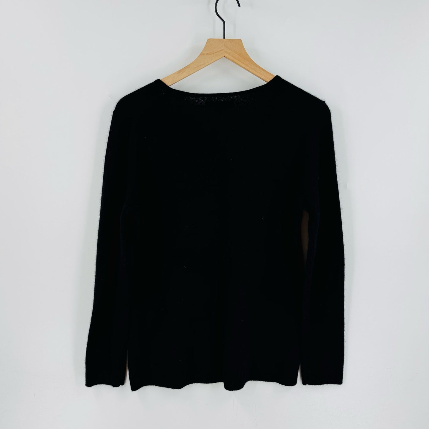 41 Hawthorn 100% Cashmere Black Crewneck Sweater Size L Minimalist Capsule