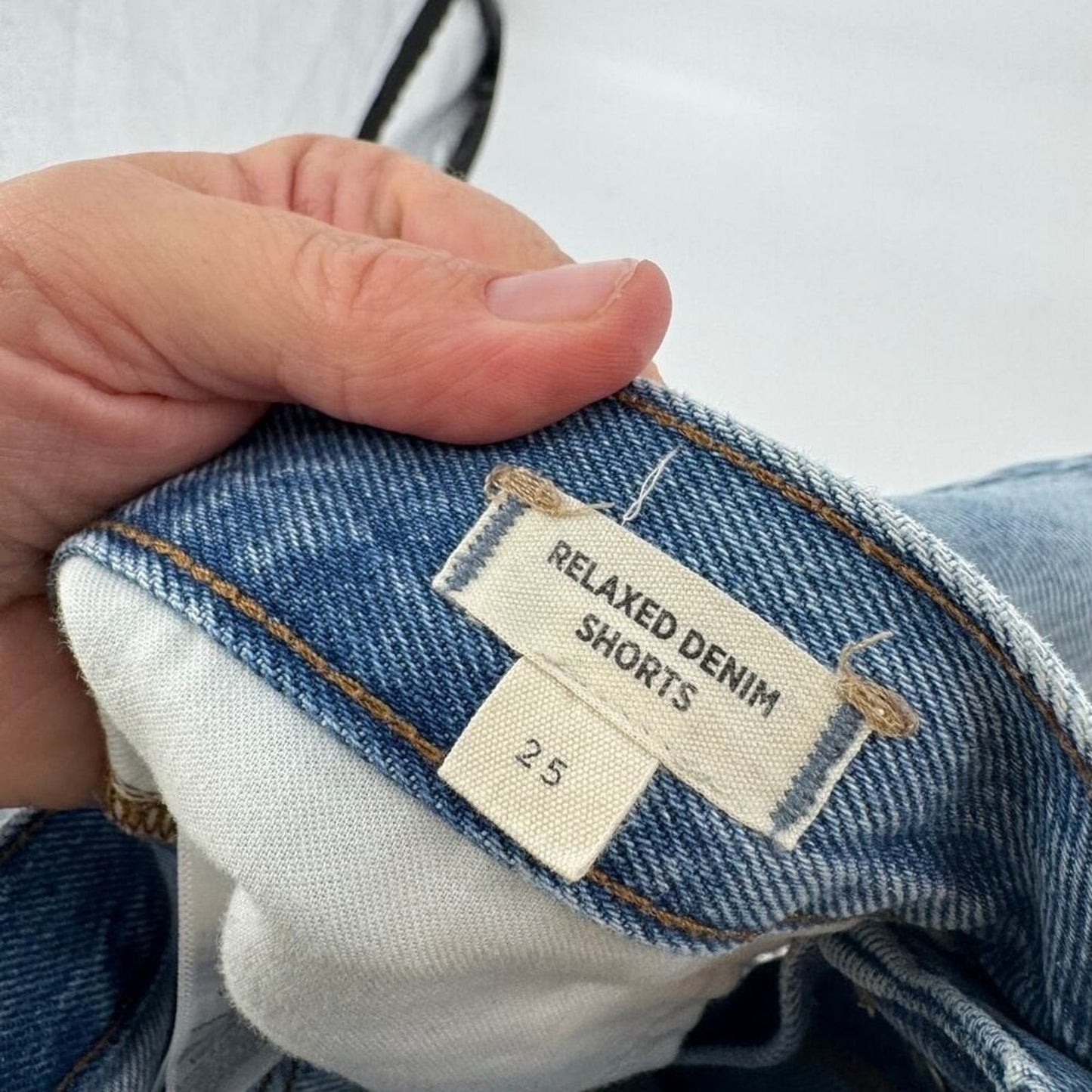 Madewell Medium Wash Cut Off Relaxed Denim Shorts Closet Staple Size‎ 25