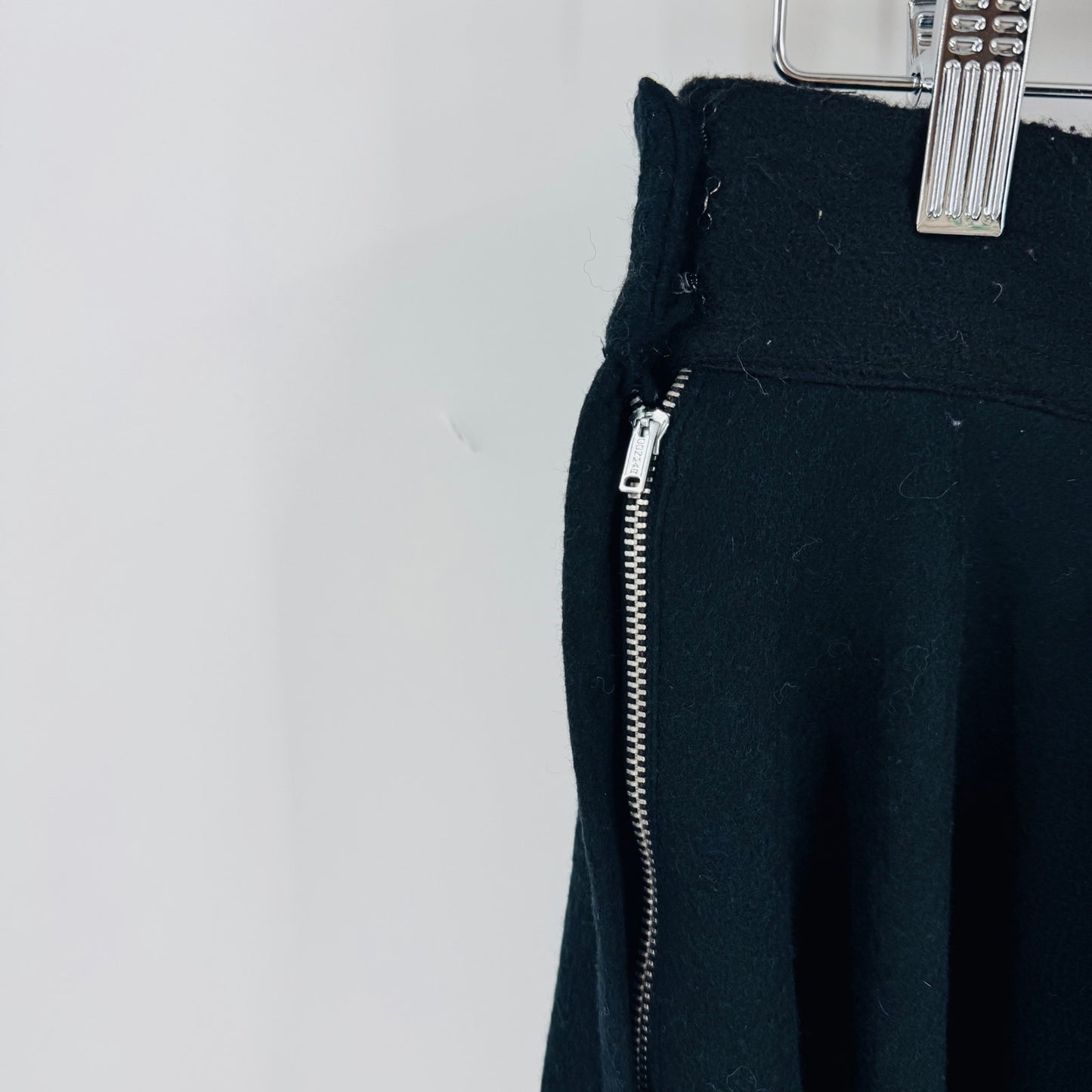 Vintage 1950s Junior House Wool Felt Poodle Skirt Black A-Line Circle Style