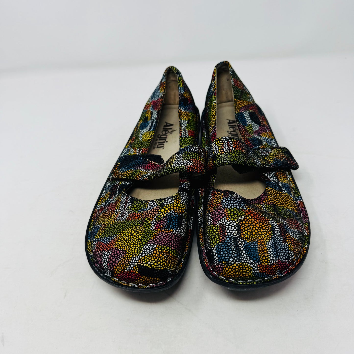 Alegria Feliz Mary Jane Flats Multicolor Comfort Leather Shoes Size 38