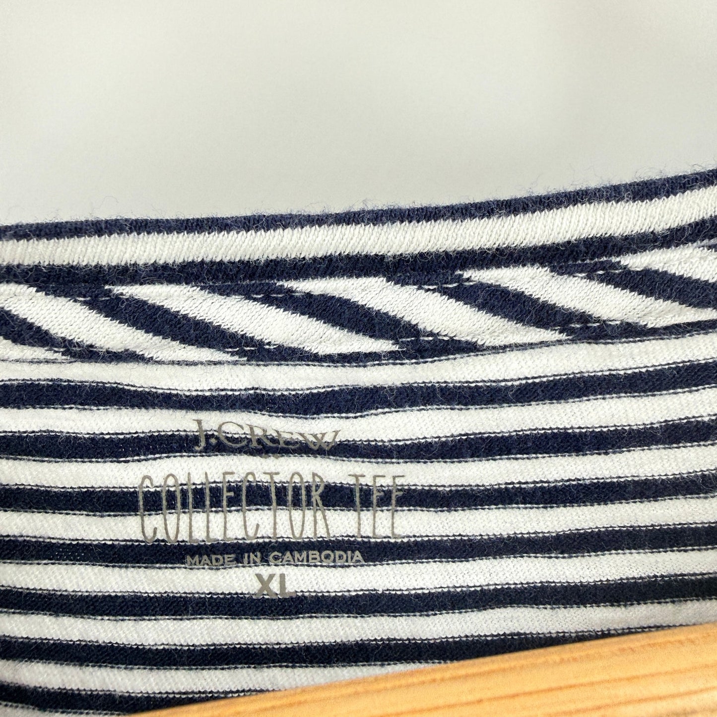 J. Crew Collector Tee Heart Stripe T-Shirt XL French Girl Coastal