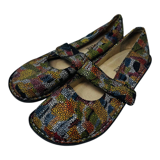 Alegria Feliz Mary Jane Flats Multicolor Comfort Leather Shoes Size 38