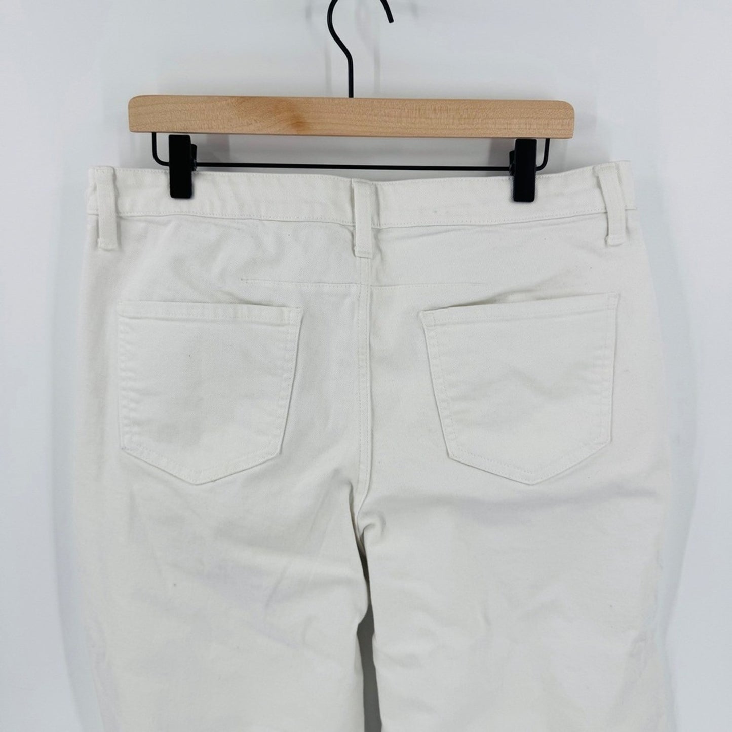 Banana Republic‎ Mid-Rise Barrel Jean Off-White Denim Size 32/14 Scandi Style