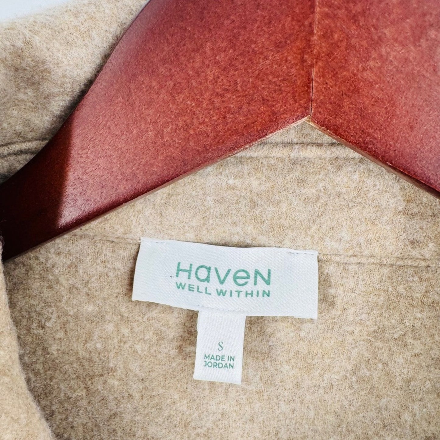 Haven Well Within Oatmeal Cotton Blend Knit Shacket Size S Cozy Earthy Granola