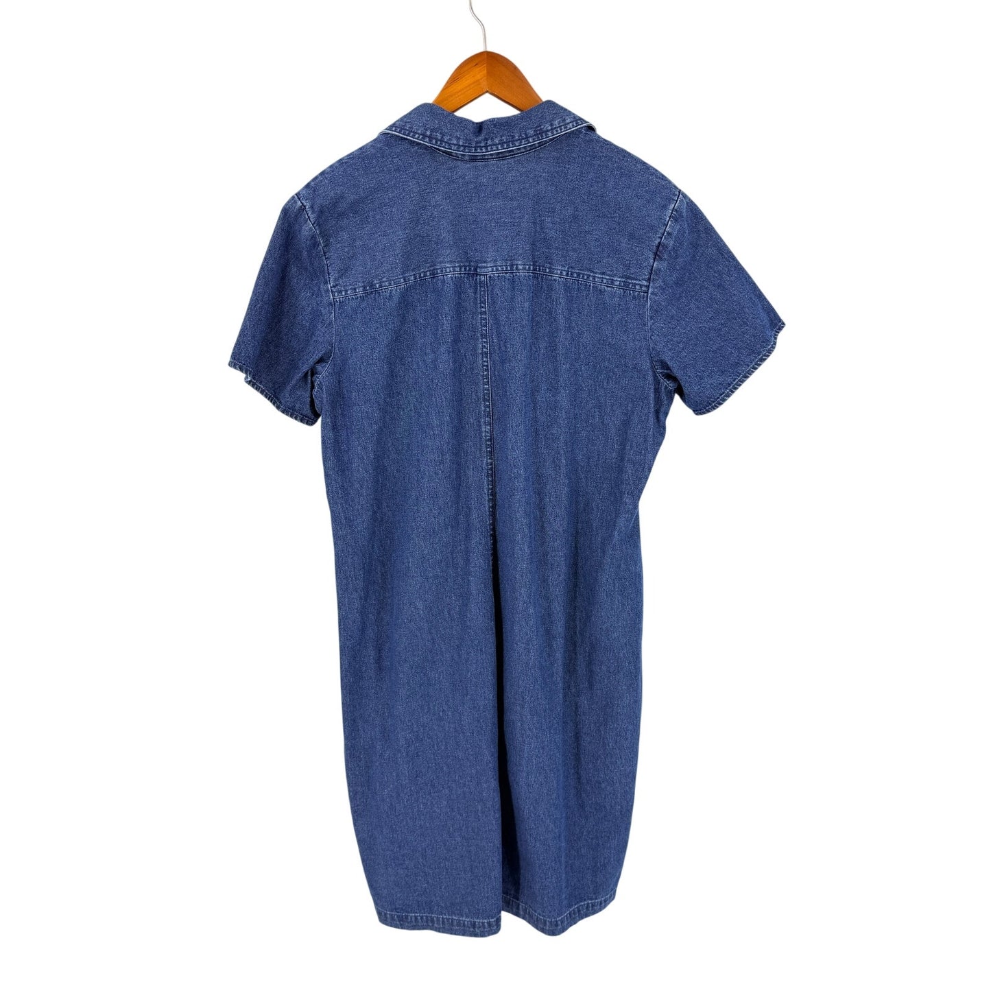 Vintage Style & Co Denim Shirt Dress Blue Cotton Size 18 Coastal Americana