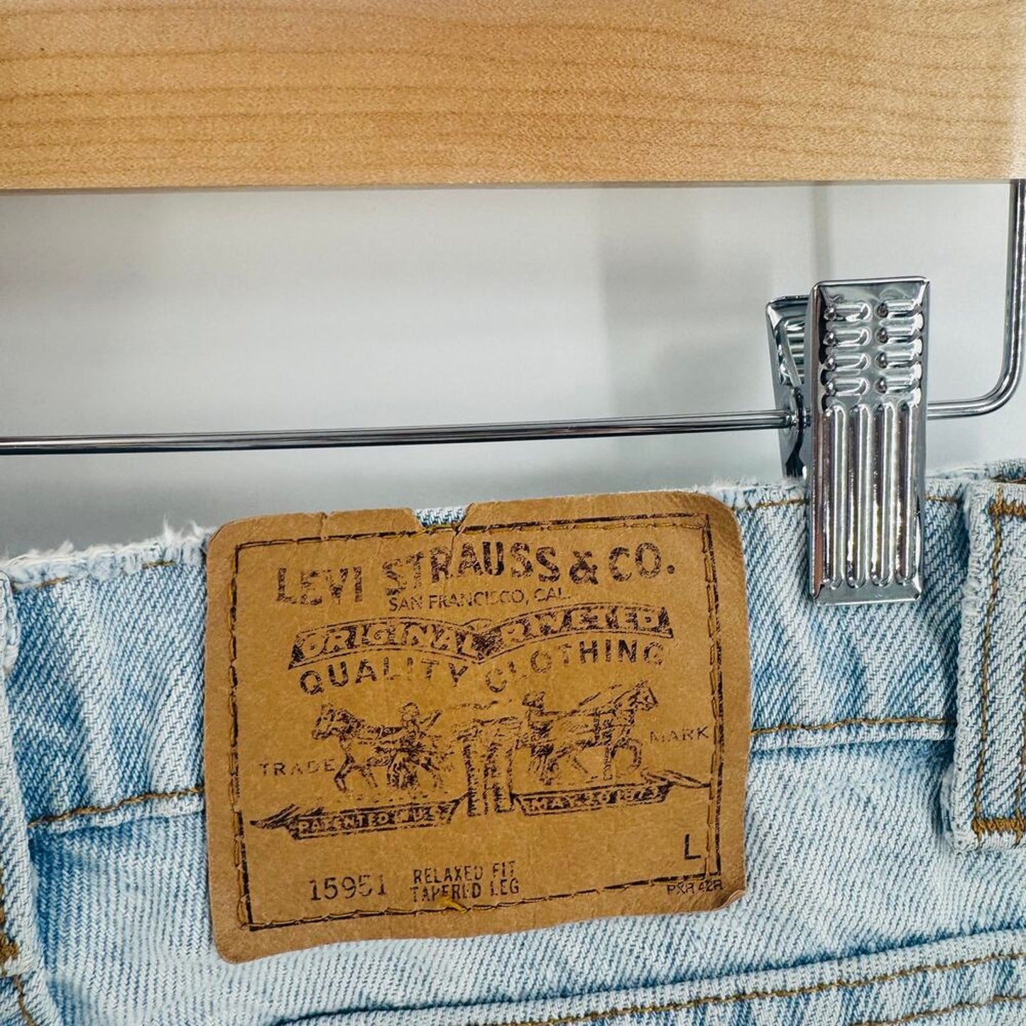 Vintage Levi’s Orange‎ Tab High Rise Straight Leg Jeans 8 Long Light Wash