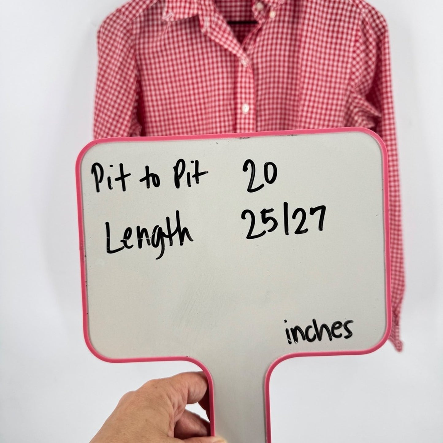 Gentry Button Down Shirt Red 10 Gingham Check Long Sleeve Americana Heritage