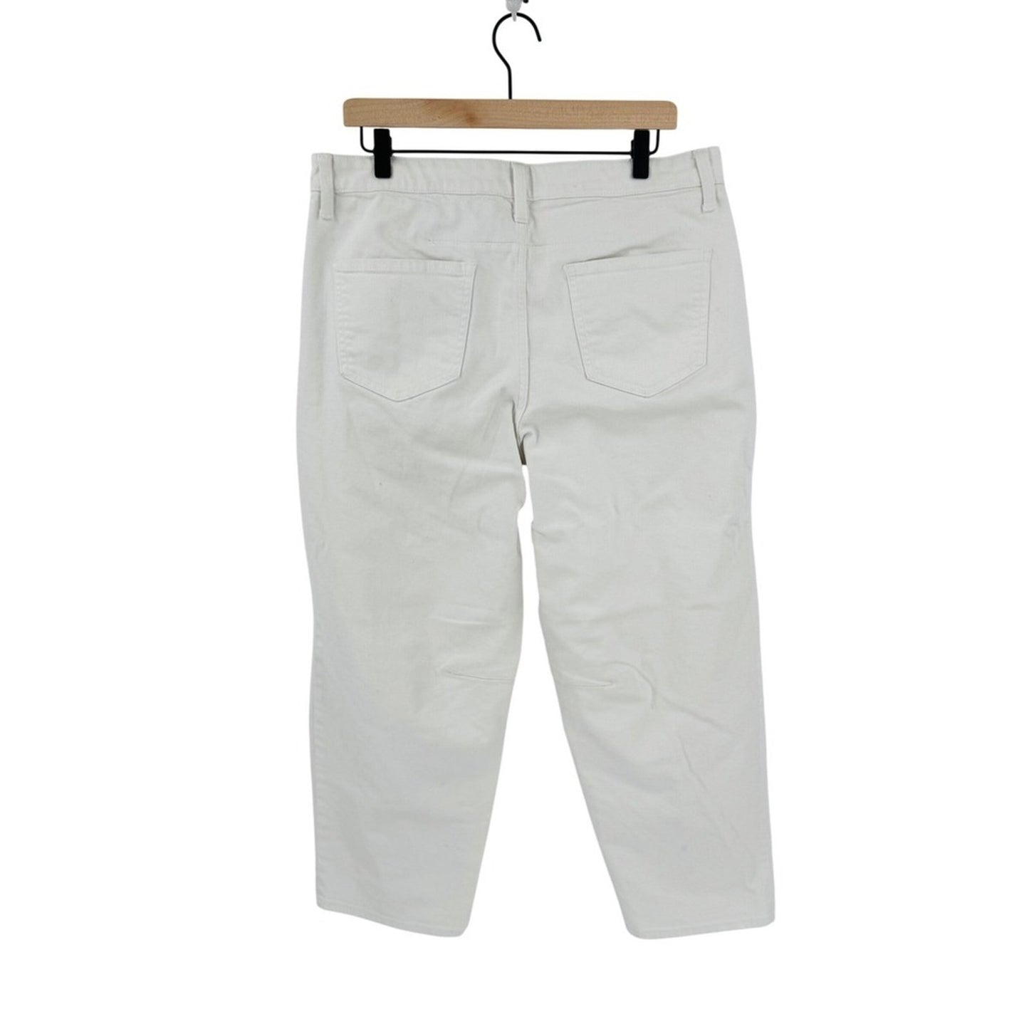 Banana Republic‎ Mid-Rise Barrel Jean Off-White Denim Size 32/14 Scandi Style