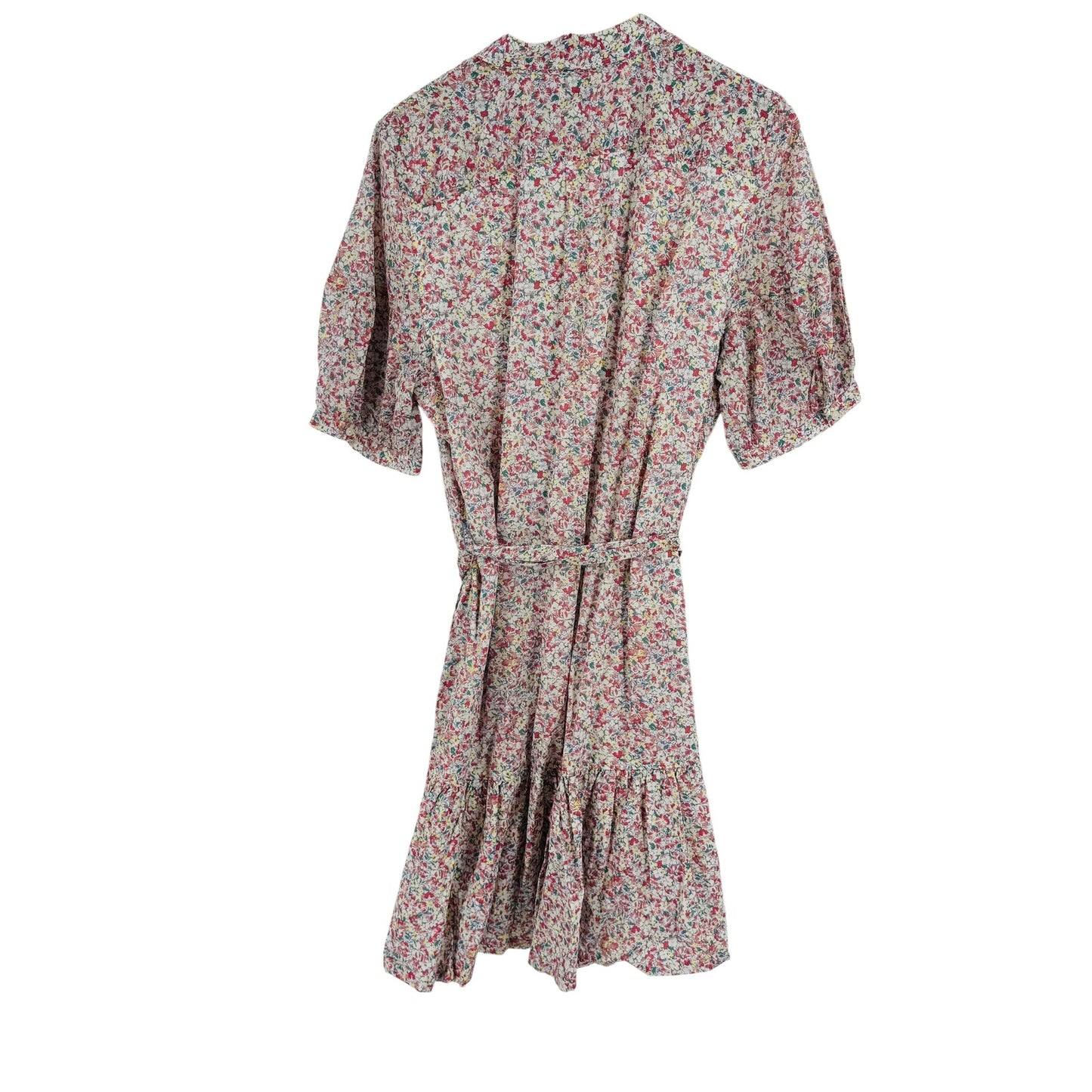 Lauren Ralph Lauren NWT Floral Belted Puff Sleeve Mini Dress Cotton Size 18