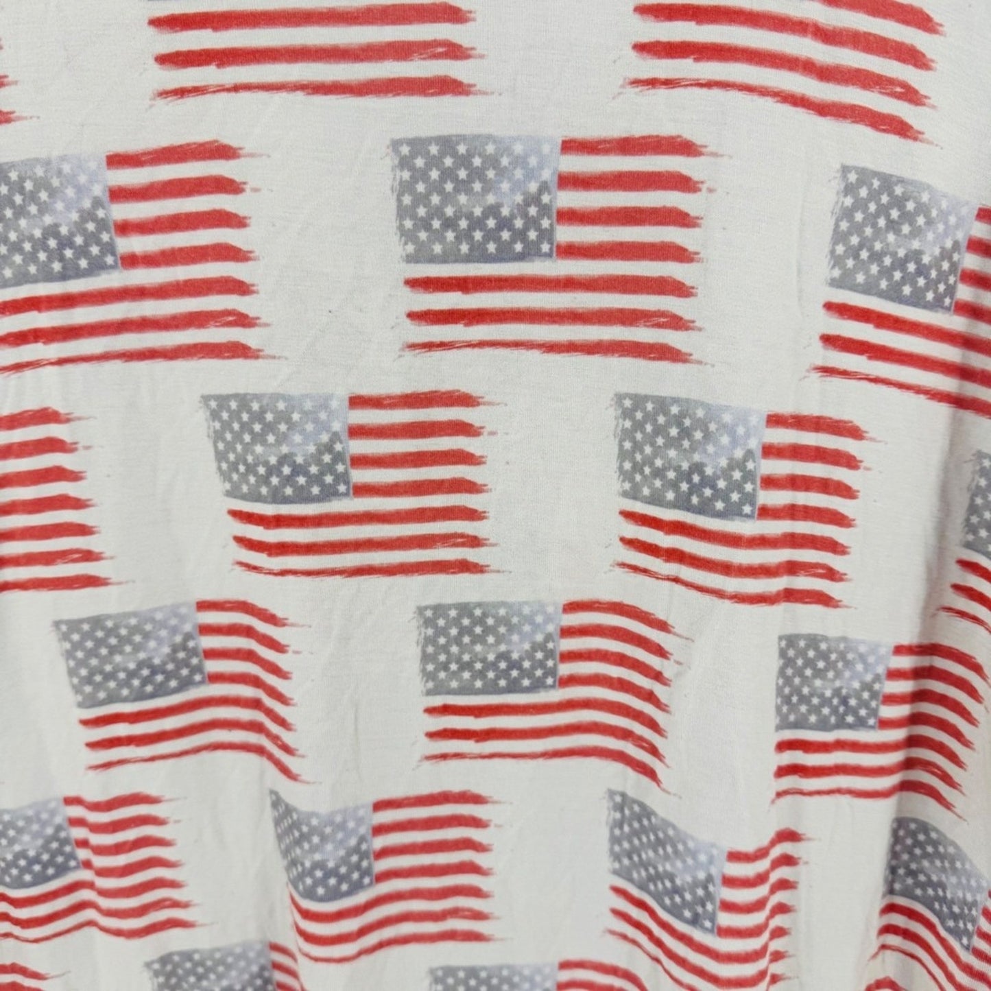 Little Pajama‎ Co. American Flag Sleepwear Set Button Top Shorts XXL Bamboo