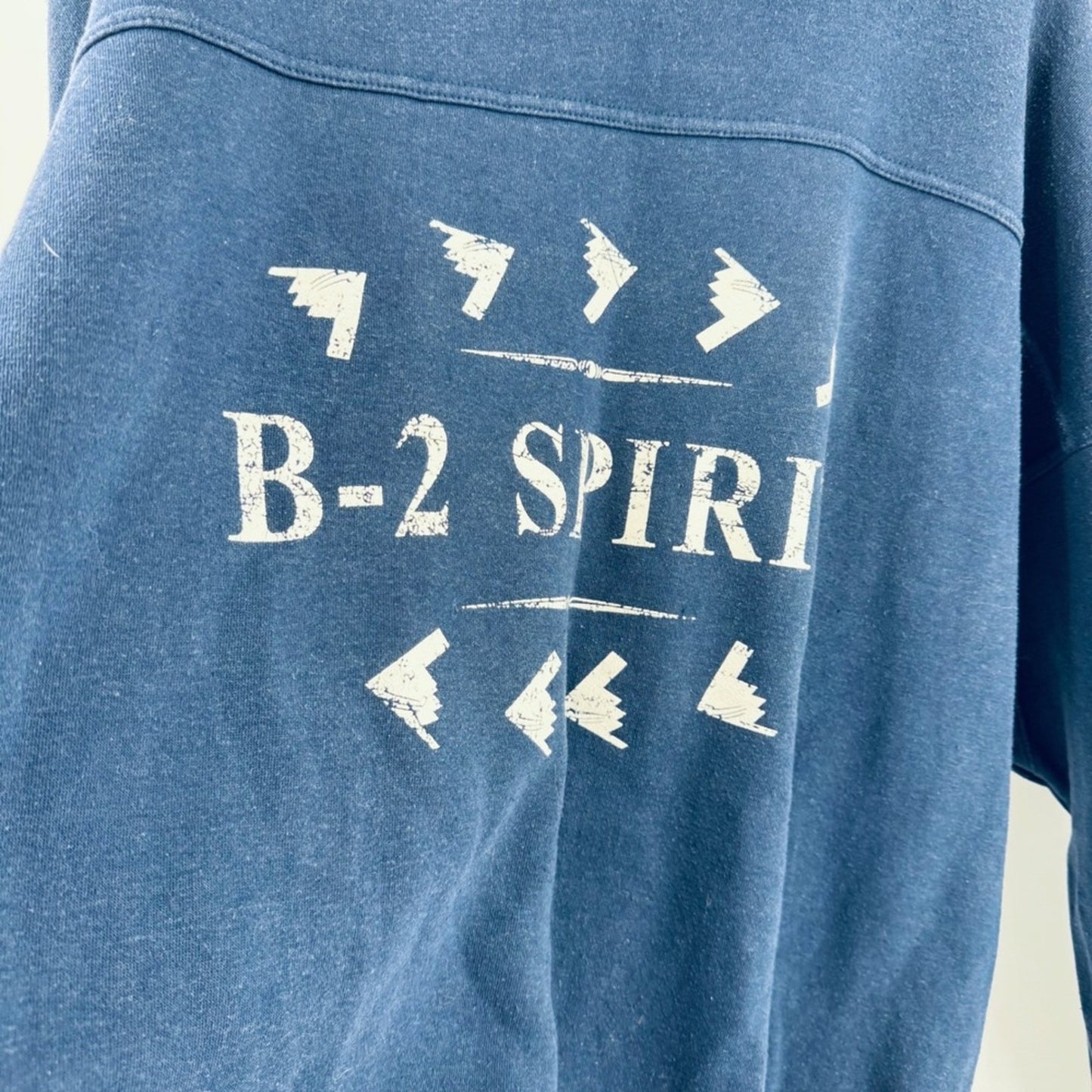 College House B-2 Spirit Graphic Sweatshirt Navy‎ Blue XXL Men