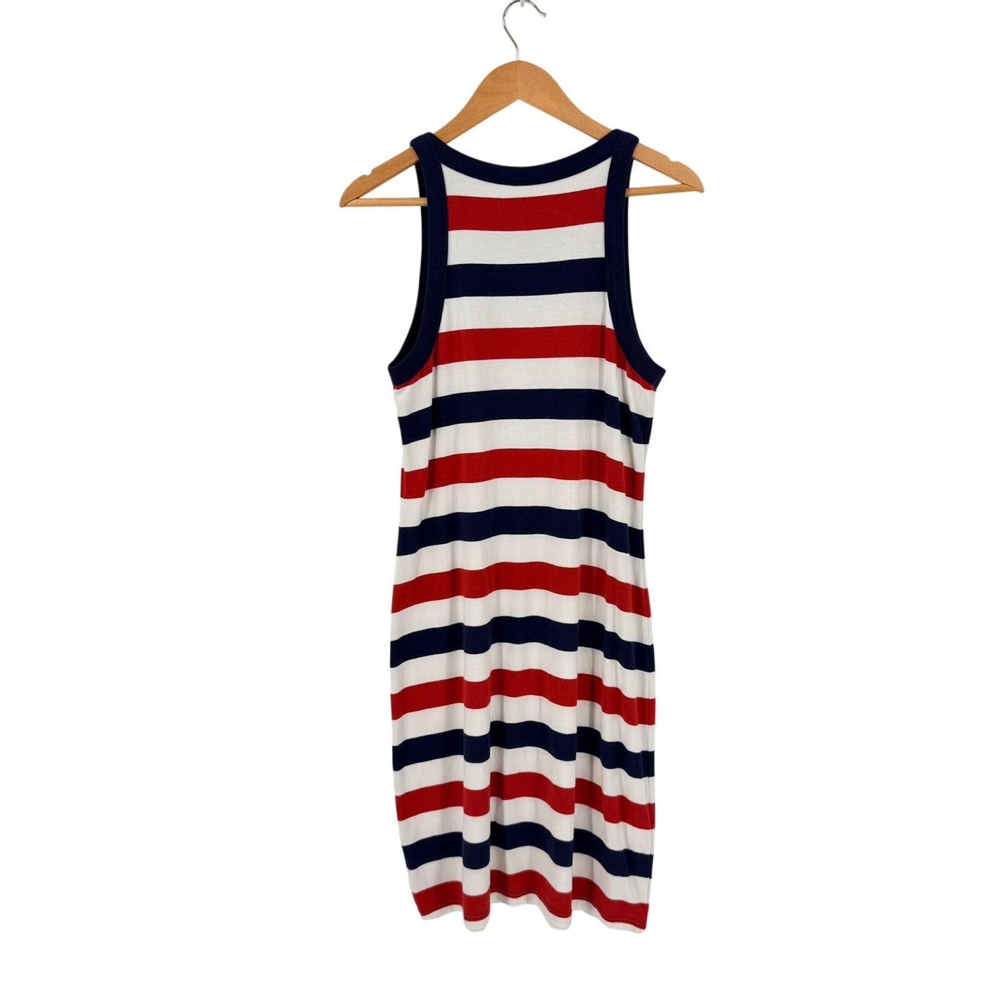 Gap Striped Tank Dress Red White Blue Medium Coastal Americana Summer