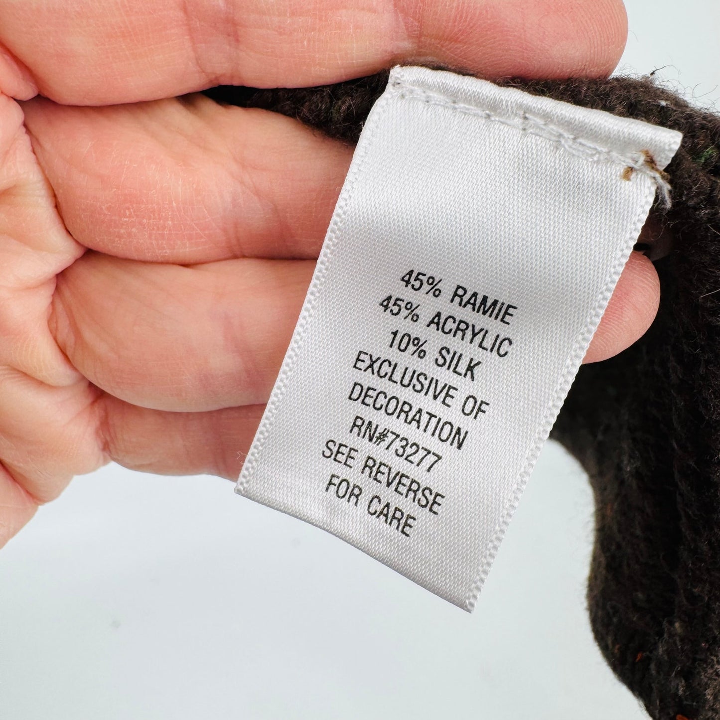 Vintage Croft & Barrow Embroidered Paisley Zip Cardigan Brown Sweater Size XL