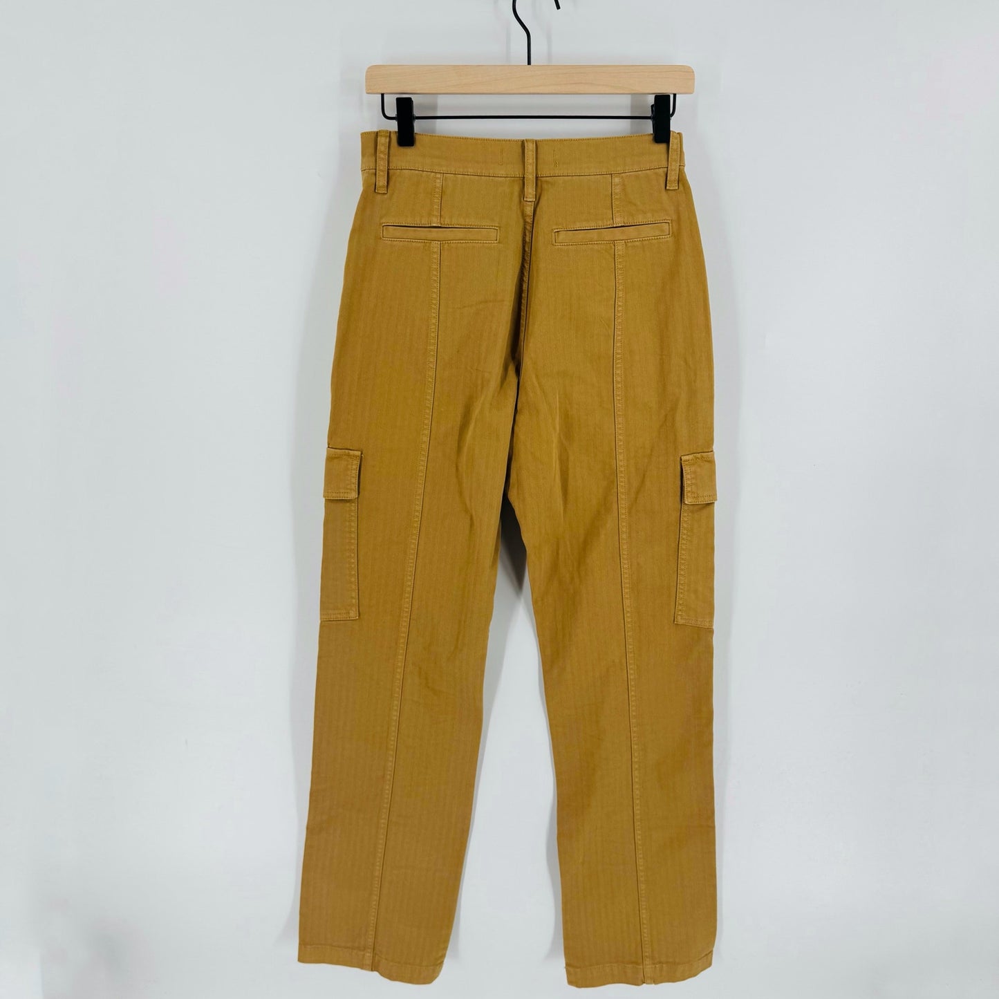 Madewell 90s Straight Cargo Pants Mustard Yellow Cotton NWT Women’s Size 26