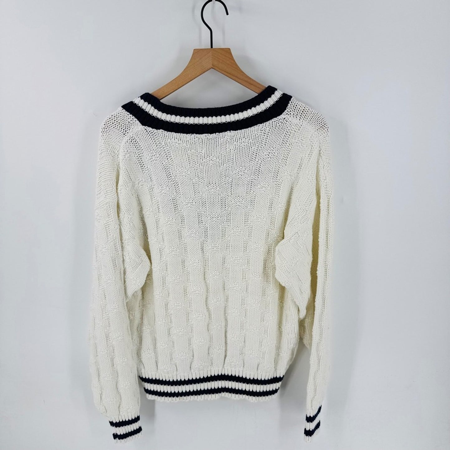 Vintage Isle of Cotton US Naval Academy Cable Knit Sweater‎ Size M USA Heritage