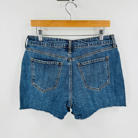 Old Navy Denim Shorts Size 10 Americana Stars Stripes High Rise Raw Hem USA 250