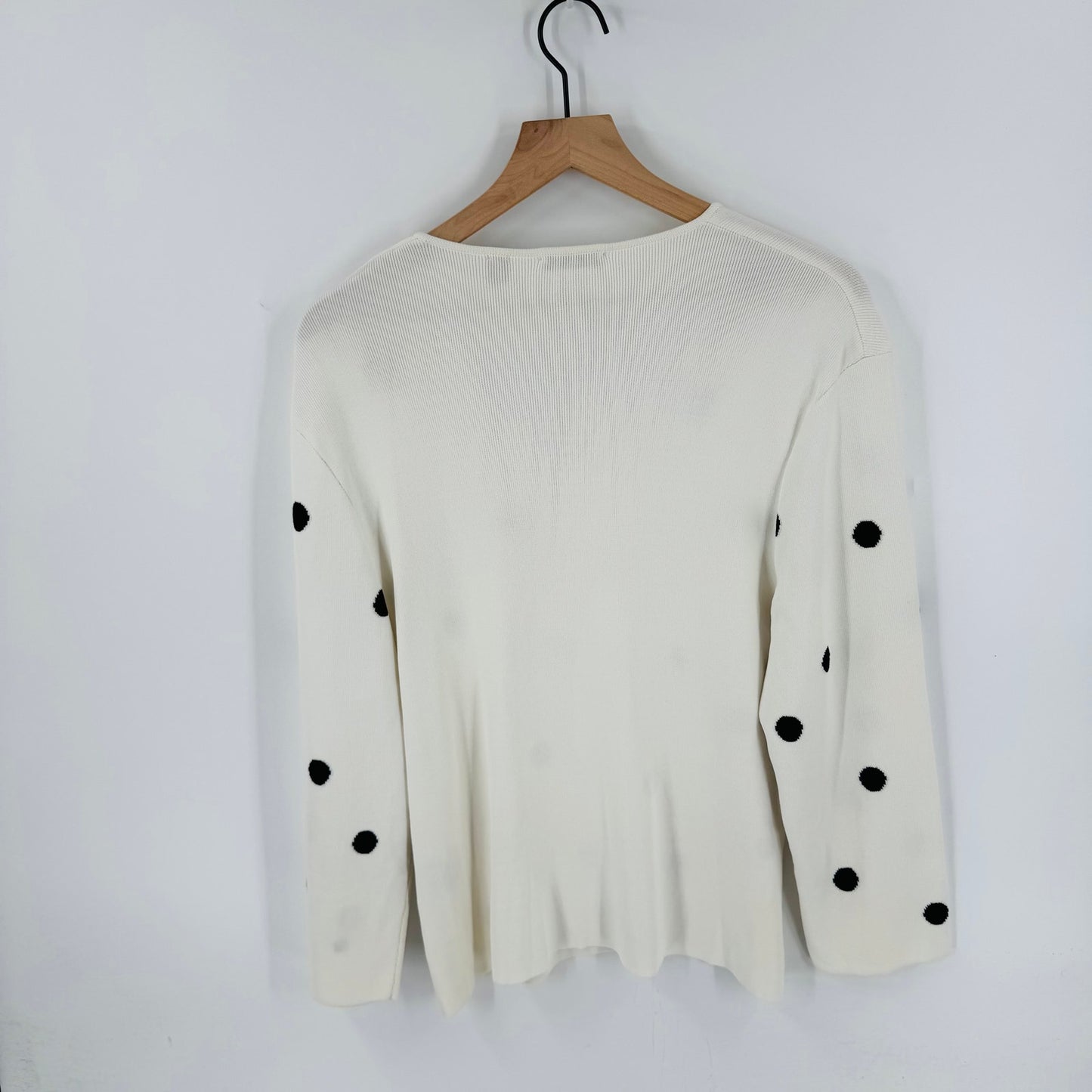 Vintage Venini Nights Embellished Polka Dot Lightweight Sweater XL Retro Look