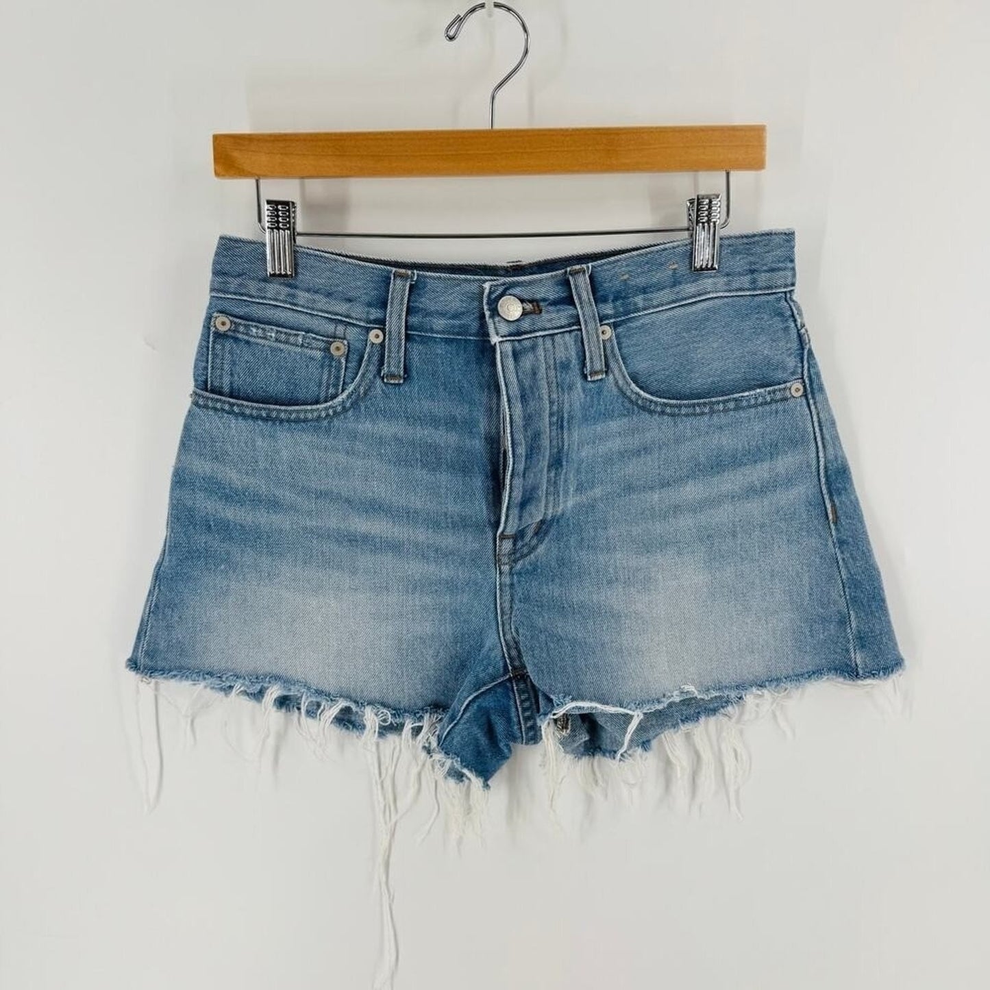 Madewell Medium Wash Cut Off Relaxed Denim Shorts Closet Staple Size‎ 25