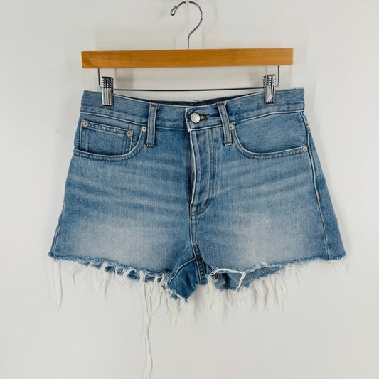 Madewell Medium Wash Cut Off Relaxed Denim Shorts Closet Staple Size‎ 25