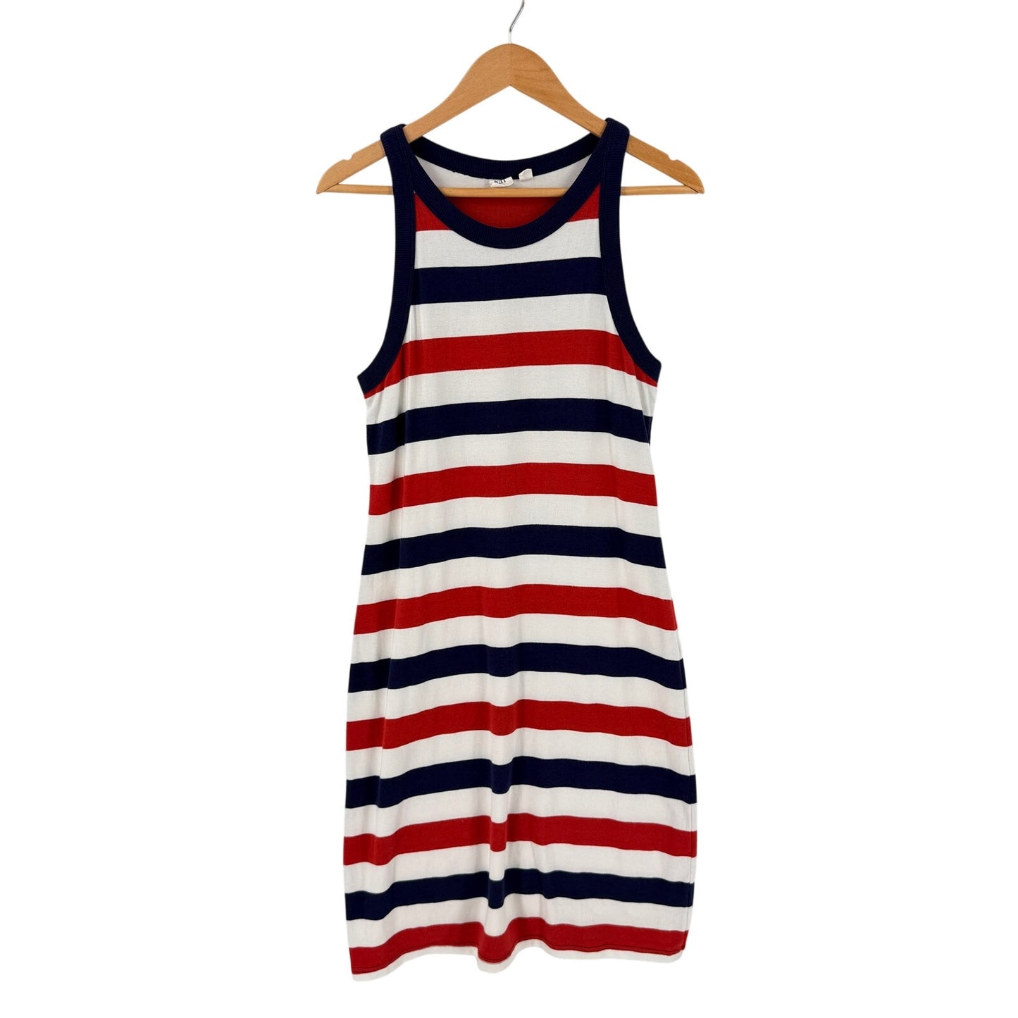 Gap Striped Tank Dress Red White Blue Medium Coastal Americana Summer