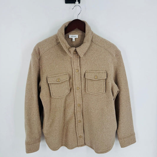 Haven Well Within Oatmeal Cotton Blend Knit Shacket Size S Cozy Earthy Granola