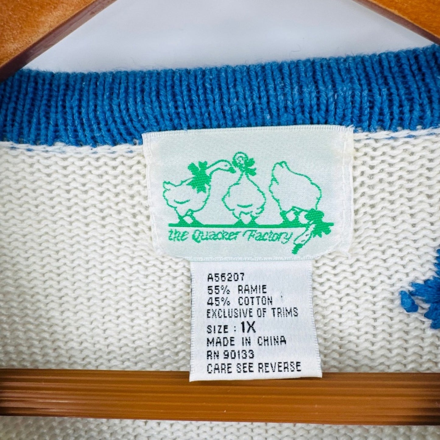 Vintage Sailboat Nautical Cardigan Sweater Novelty Whimsical Size 1X Coastal
