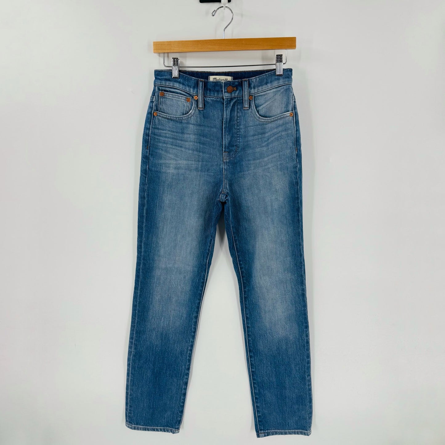 Madewell Perfect Vintage Jean Women’s Size 28 Blue Denim High Rise Straight Leg