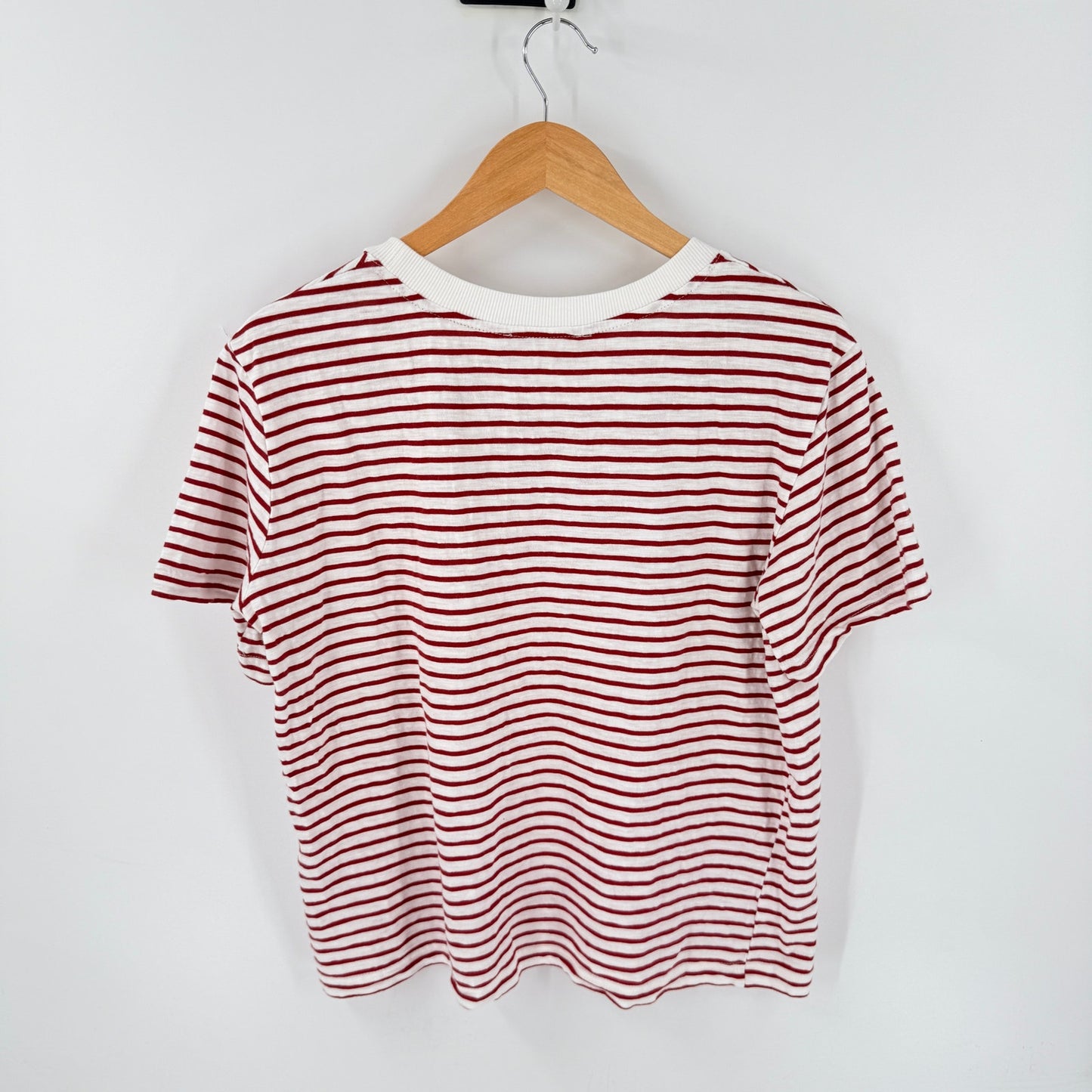 Jane & Delancey Lobster Stripe Tee Red White Large Coastal Americana