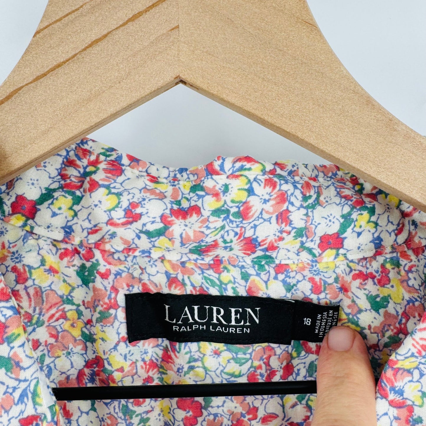 Lauren Ralph Lauren NWT Floral Belted Puff Sleeve Mini Dress Cotton Size 18